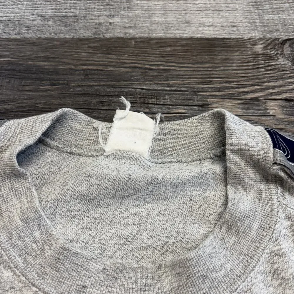 Vintage 90s Champion USA Spellout Heather Gray‎ Blue Mens Medium Retro T-shirt - Picture 5 of 8